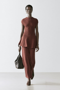 JUPE MIDI EN MAILLE DE COTON