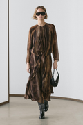 ROBE FLUIDE À IMPRIMÉ ANIMAL