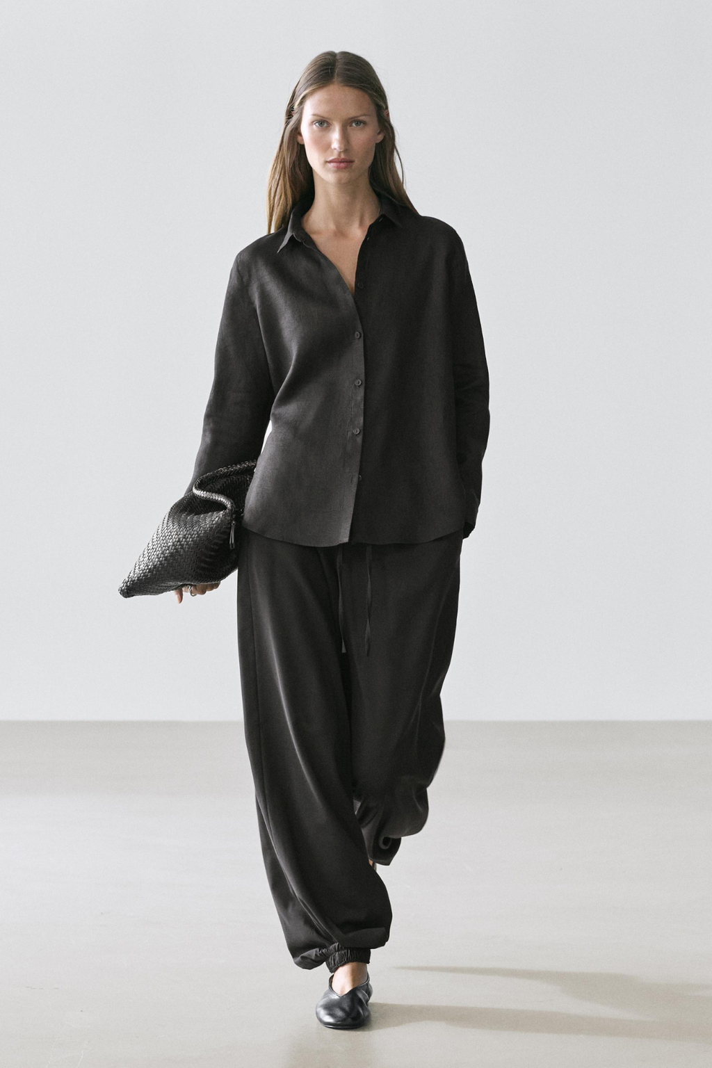 CHEMISE FLUIDE 100 % LIN NOIR