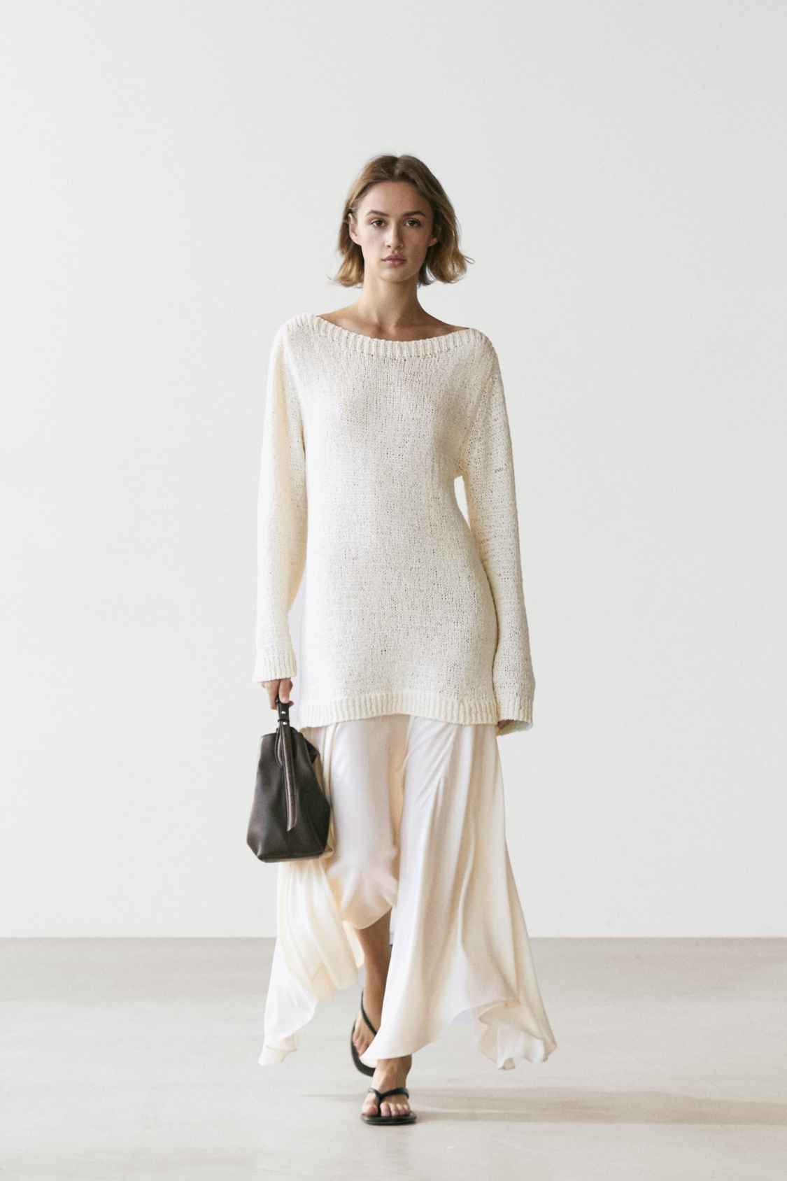 ROBE MIDI ASYMÉTRIQUE COMBINÉE