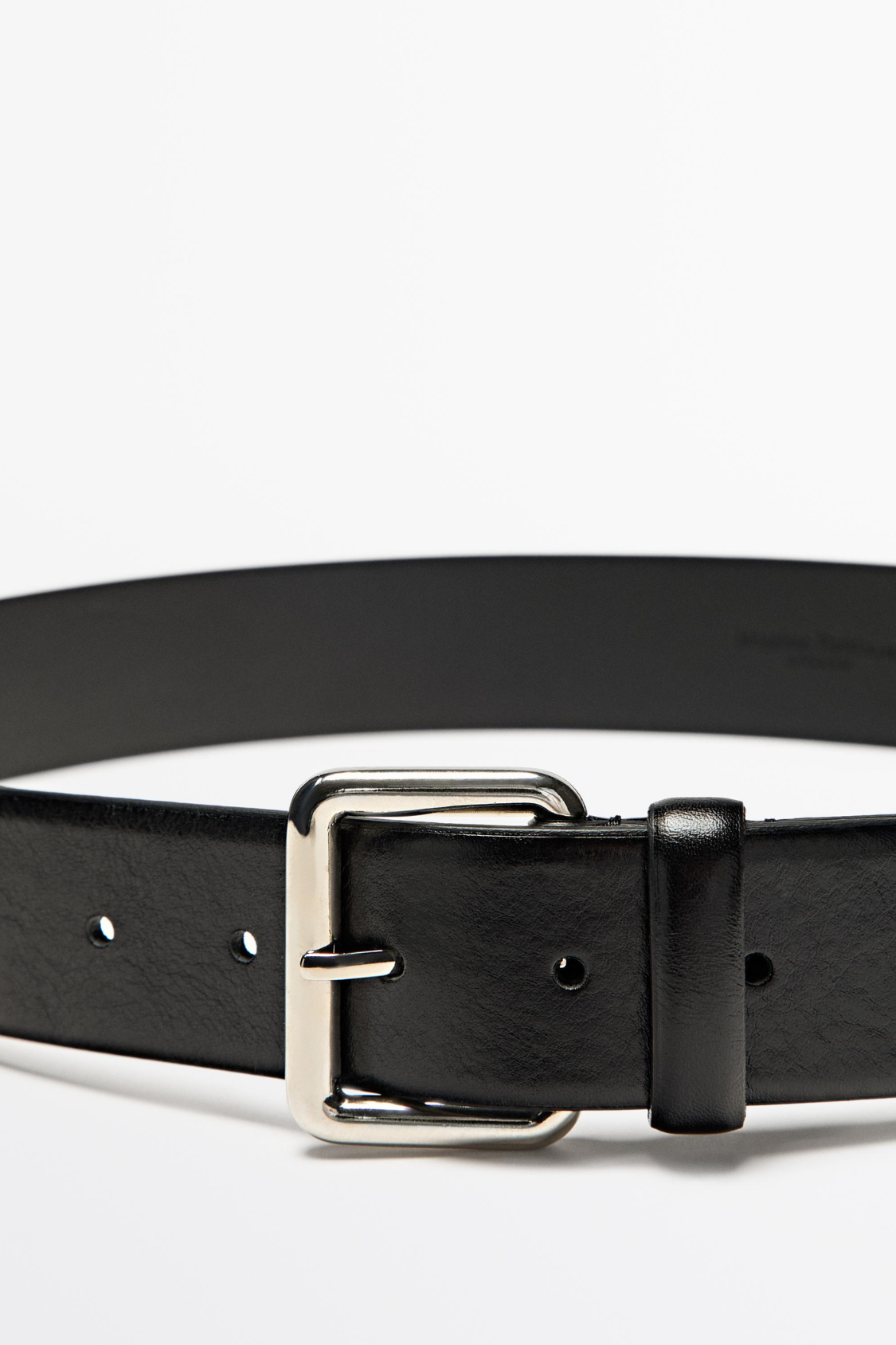 CEINTURE BOUCLE CARRÉE EN CUIR NAPPA