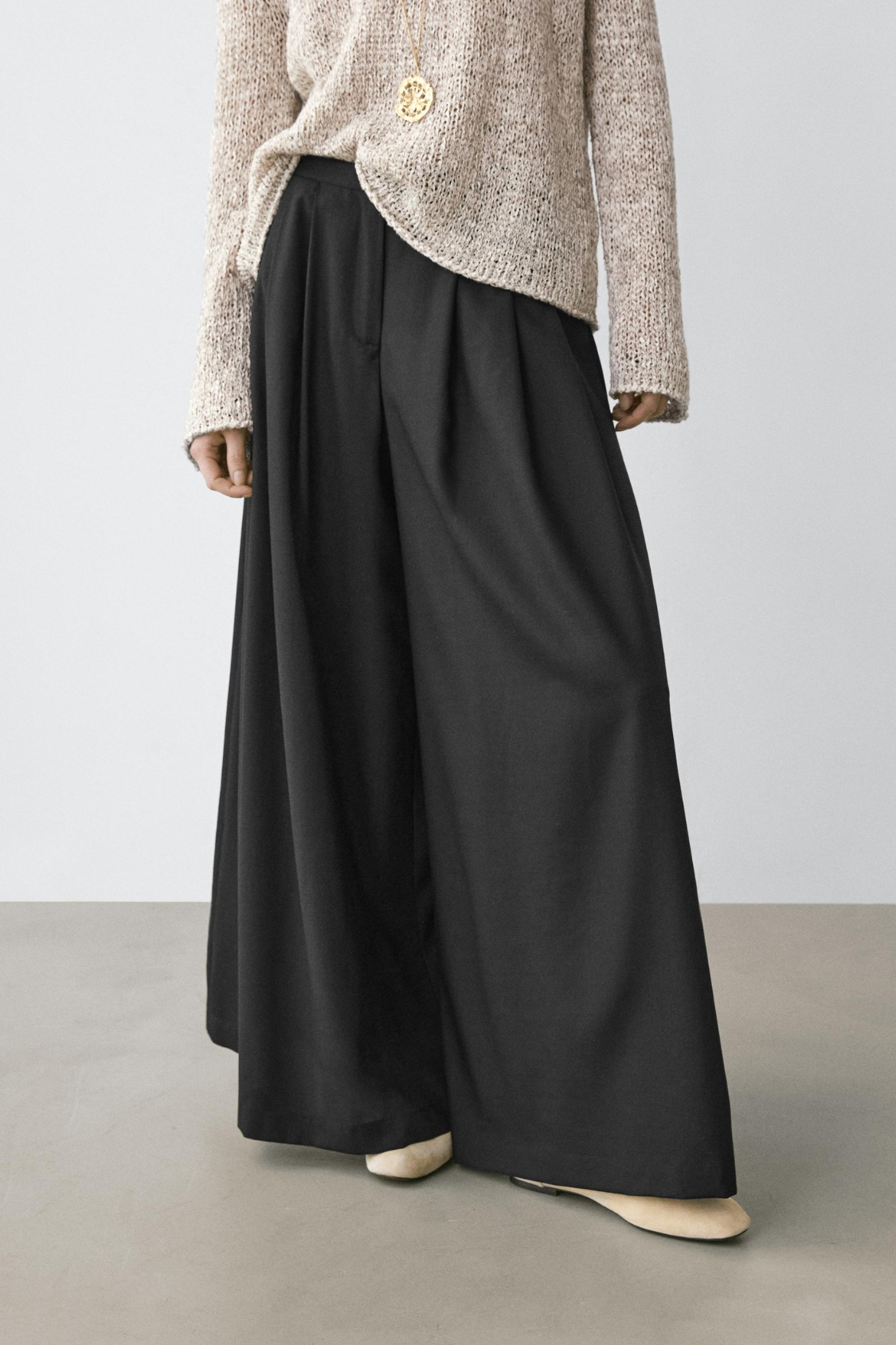 PANTALON FLUIDE À PINCES