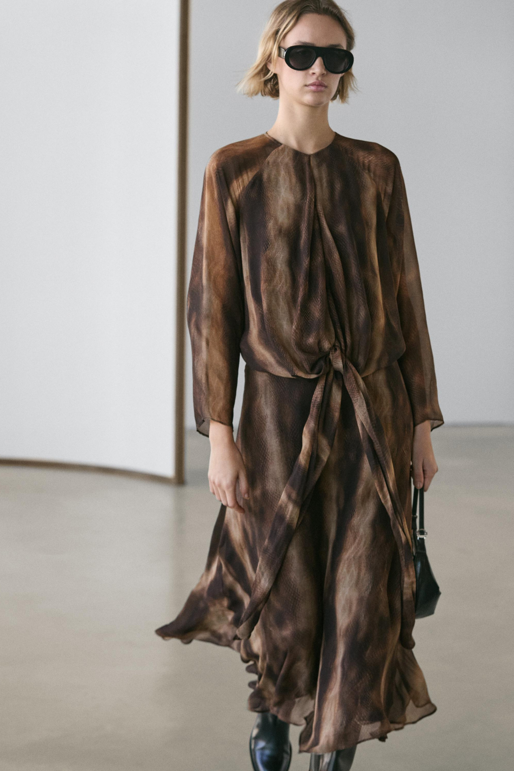 ROBE FLUIDE À IMPRIMÉ ANIMAL