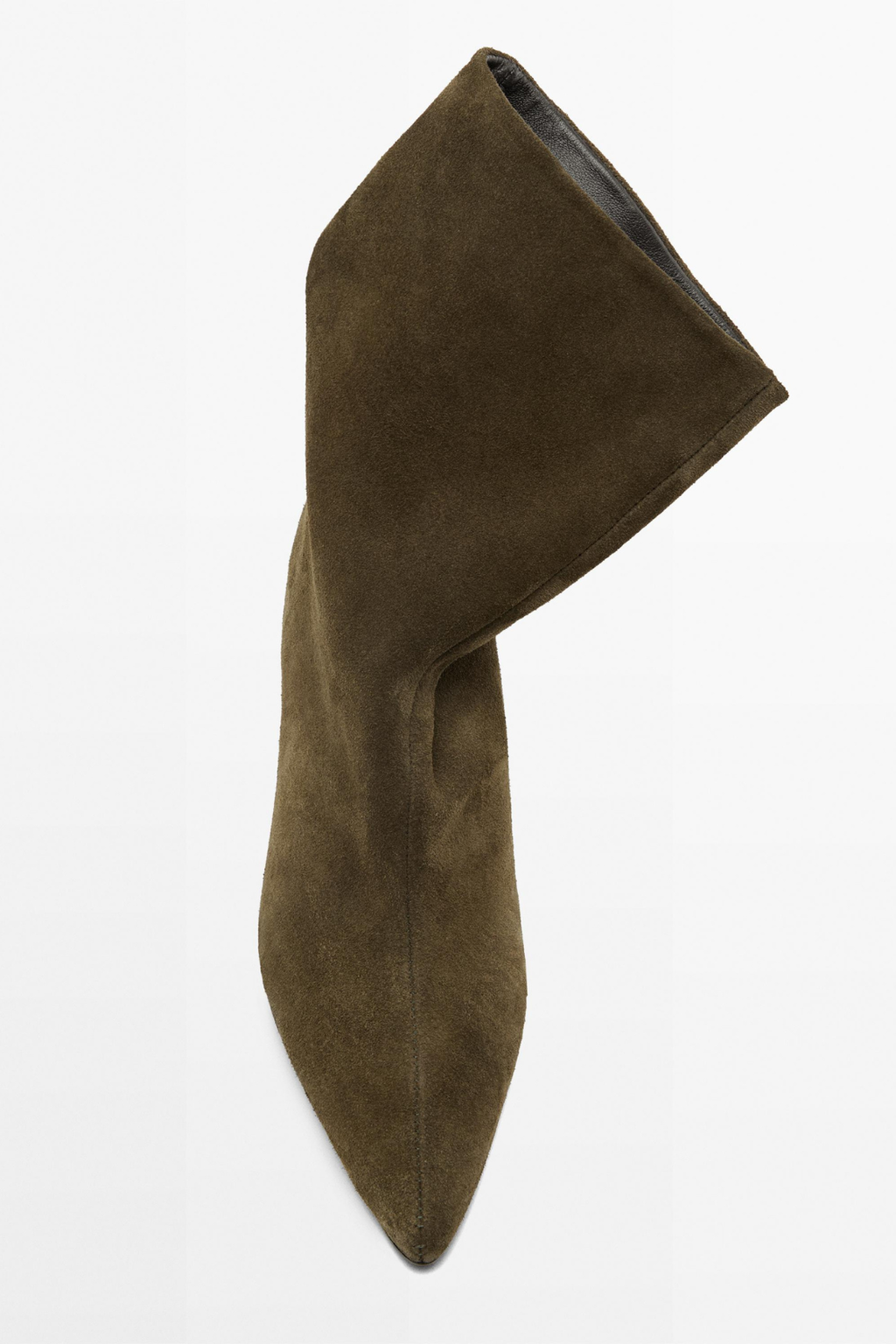 BOTTINES CROÛTE DE CUIR TALON