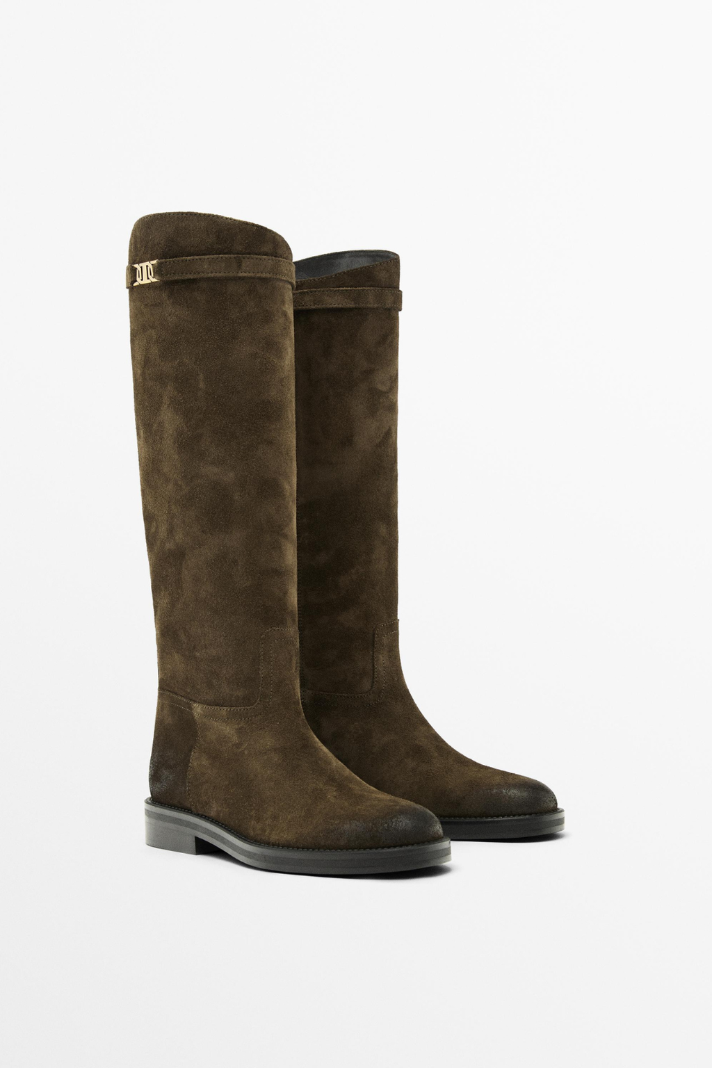 BOTTES ÉQUESTRE EN CROÛTE DE CUIR HUILÉES