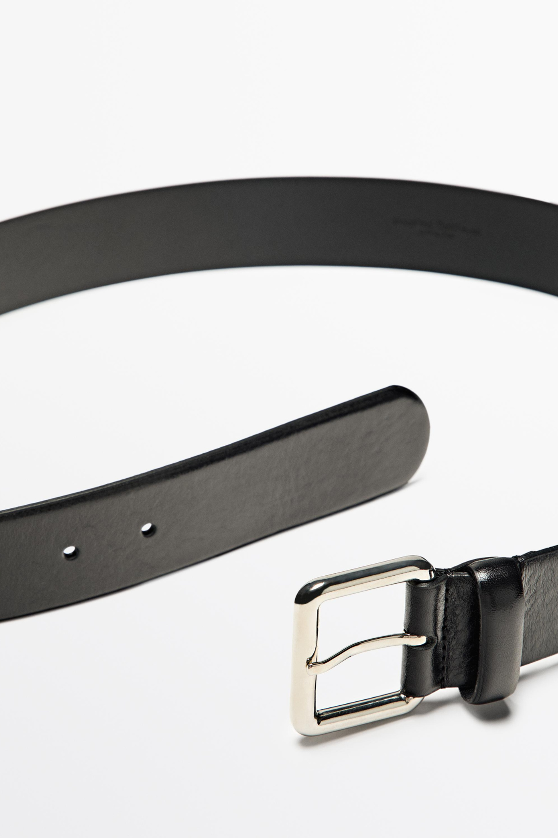 CEINTURE BOUCLE CARRÉE EN CUIR NAPPA