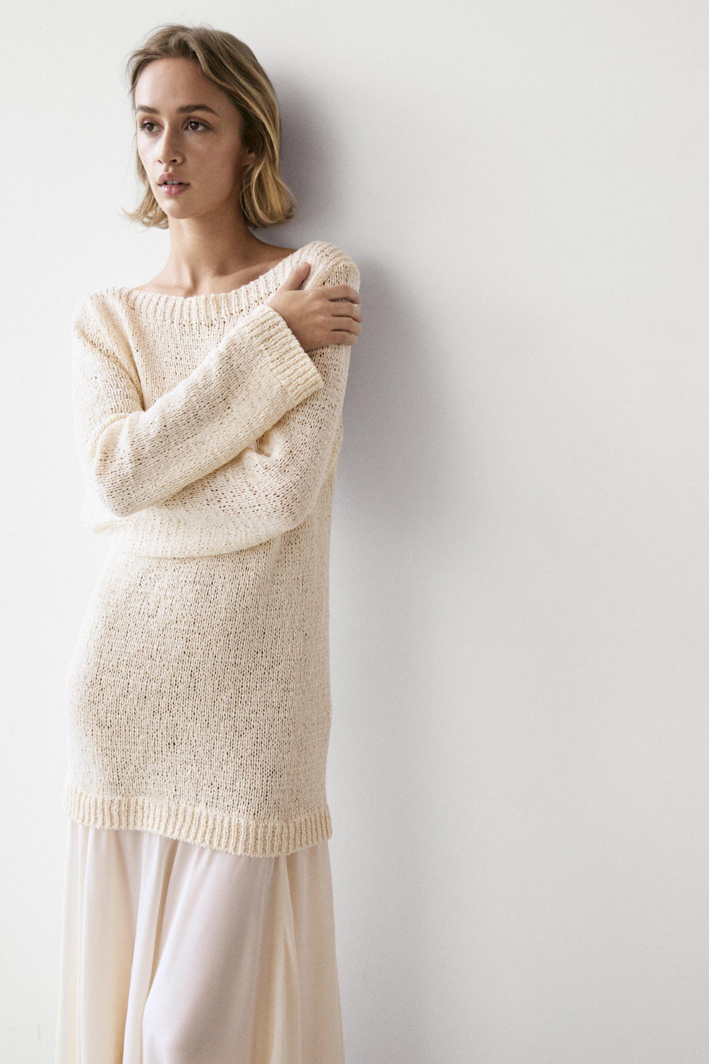 ROBE MIDI ASYMÉTRIQUE COMBINÉE