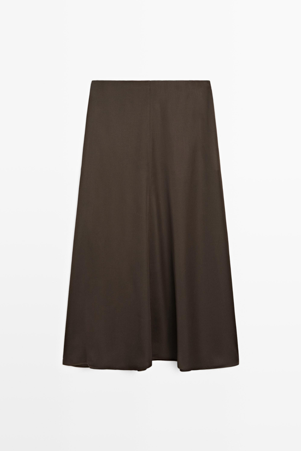 JUPE MIDI SATINÉE AVEC POCHES