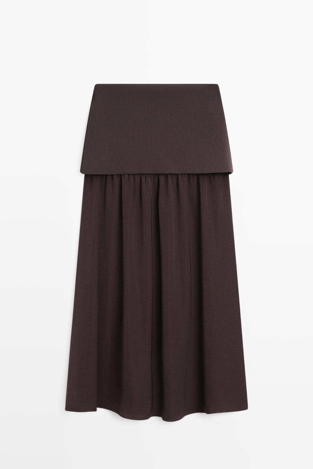 JUPE MIDI FLUIDE COMBINÉE