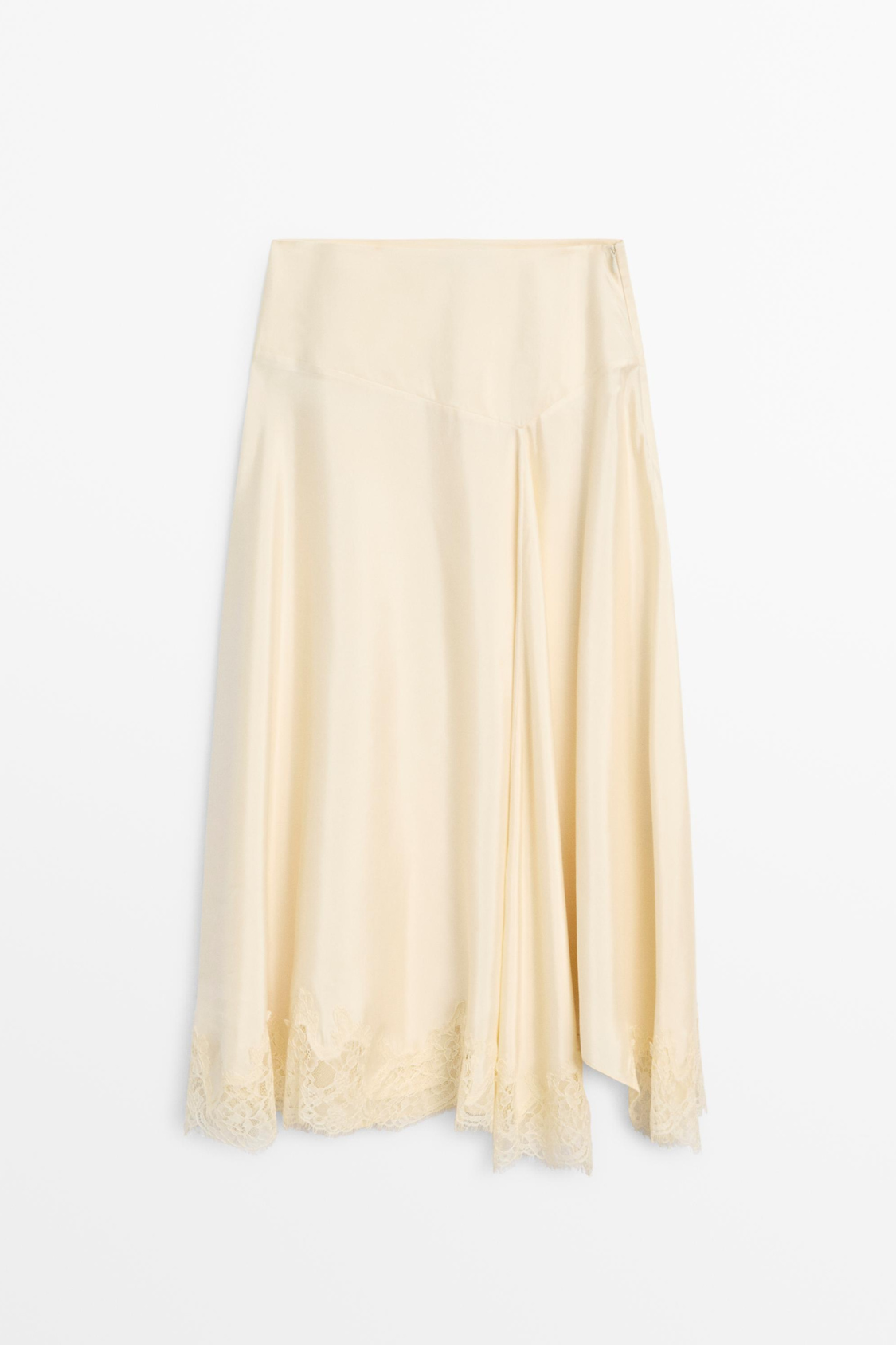 JUPE ASYMÉTRIQUE DÉTAIL LINGERIE