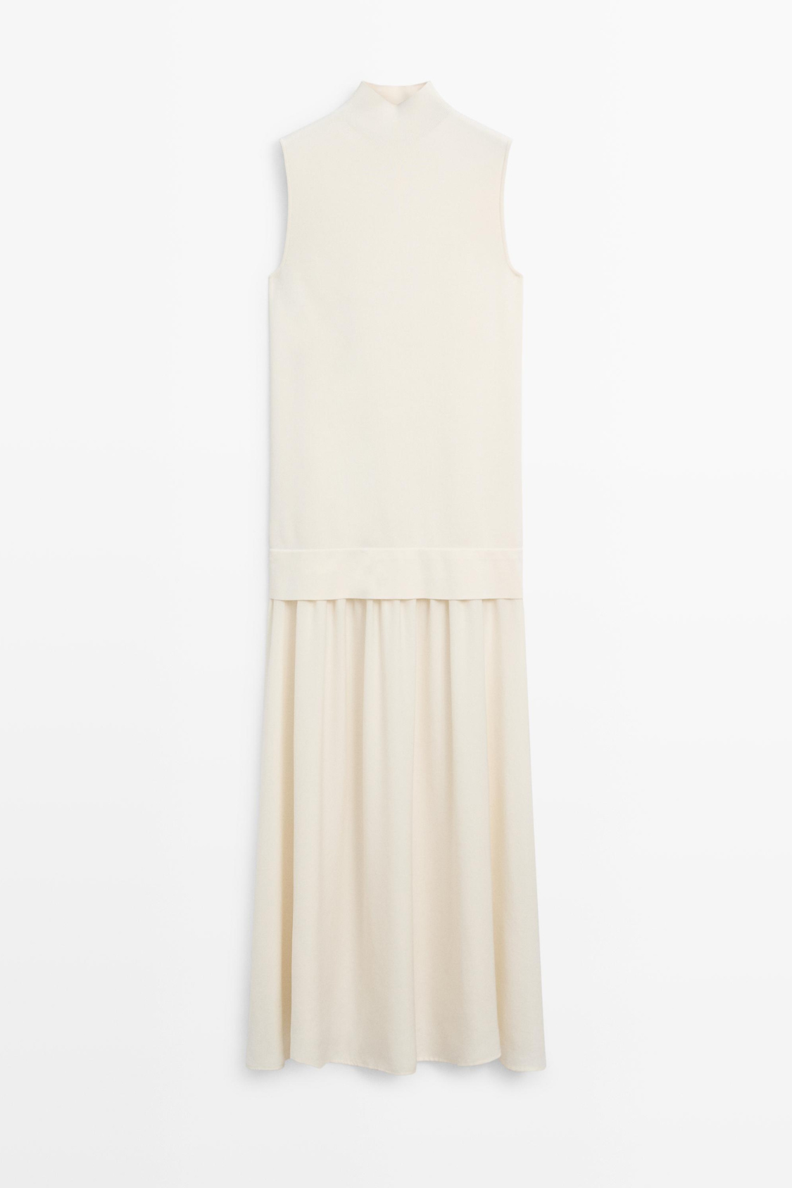ROBE MIDI EN MAILLE COMBINÉE