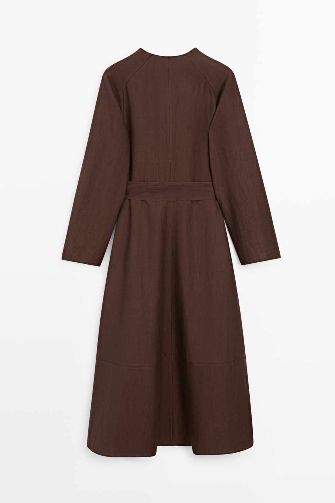 ROBE MIDI FLUIDE AVEC CEINTURE EN LIN