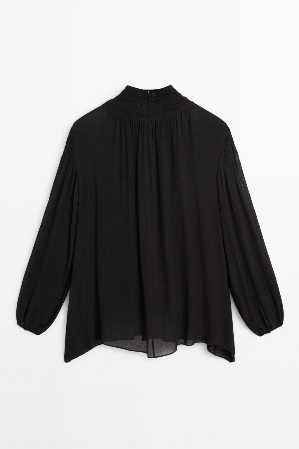 BLOUSE FLUIDE À COL CONTRASTANT