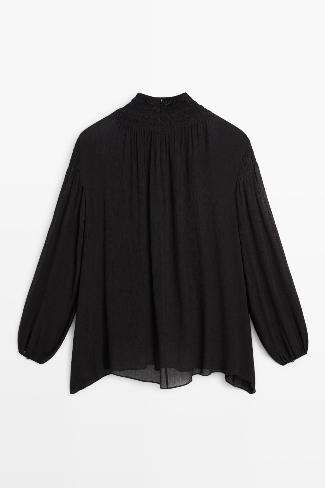 BLOUSE FLUIDE À COL CONTRASTANT