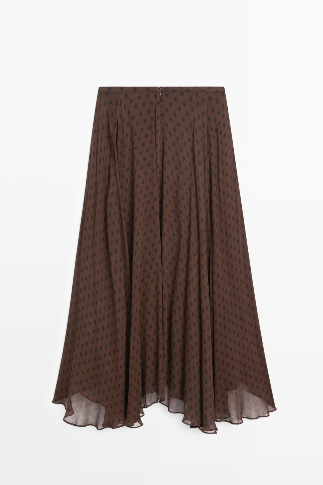 JUPE MIDI AMPLE À POIS