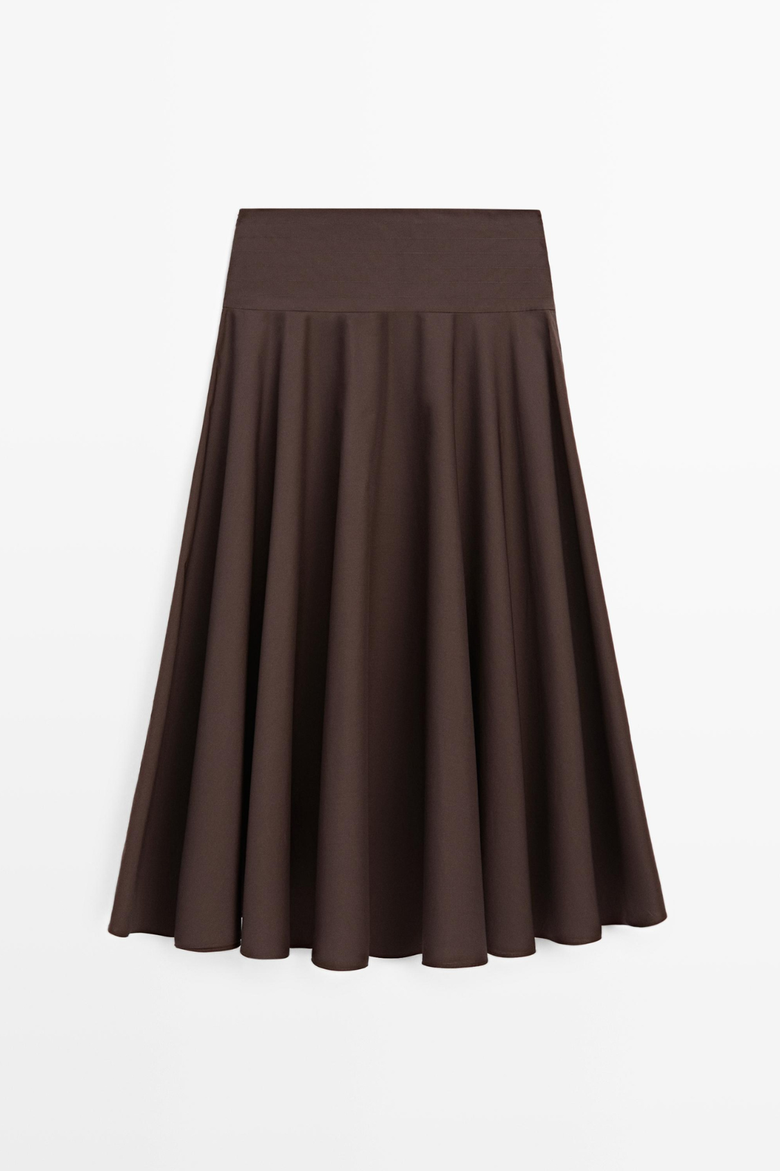 JUPE MIDI CEINTURE DÉTAIL COUTURES