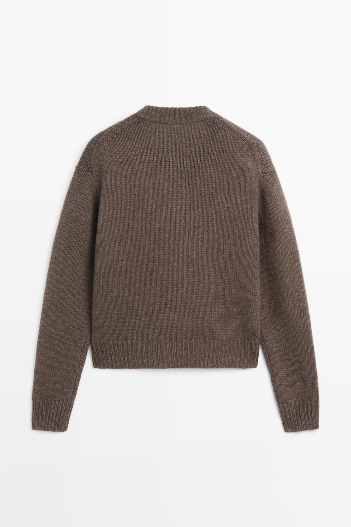 CARDIGAN EN MAILLE TRESSÉE DE LAINE MÉLANGÉE