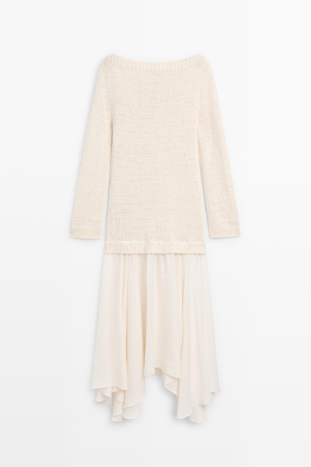 ROBE MIDI ASYMÉTRIQUE COMBINÉE