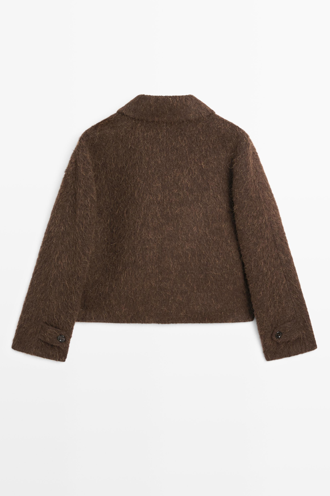VESTE À COL CHEMISE EN LAINE ET EN ALPAGA
