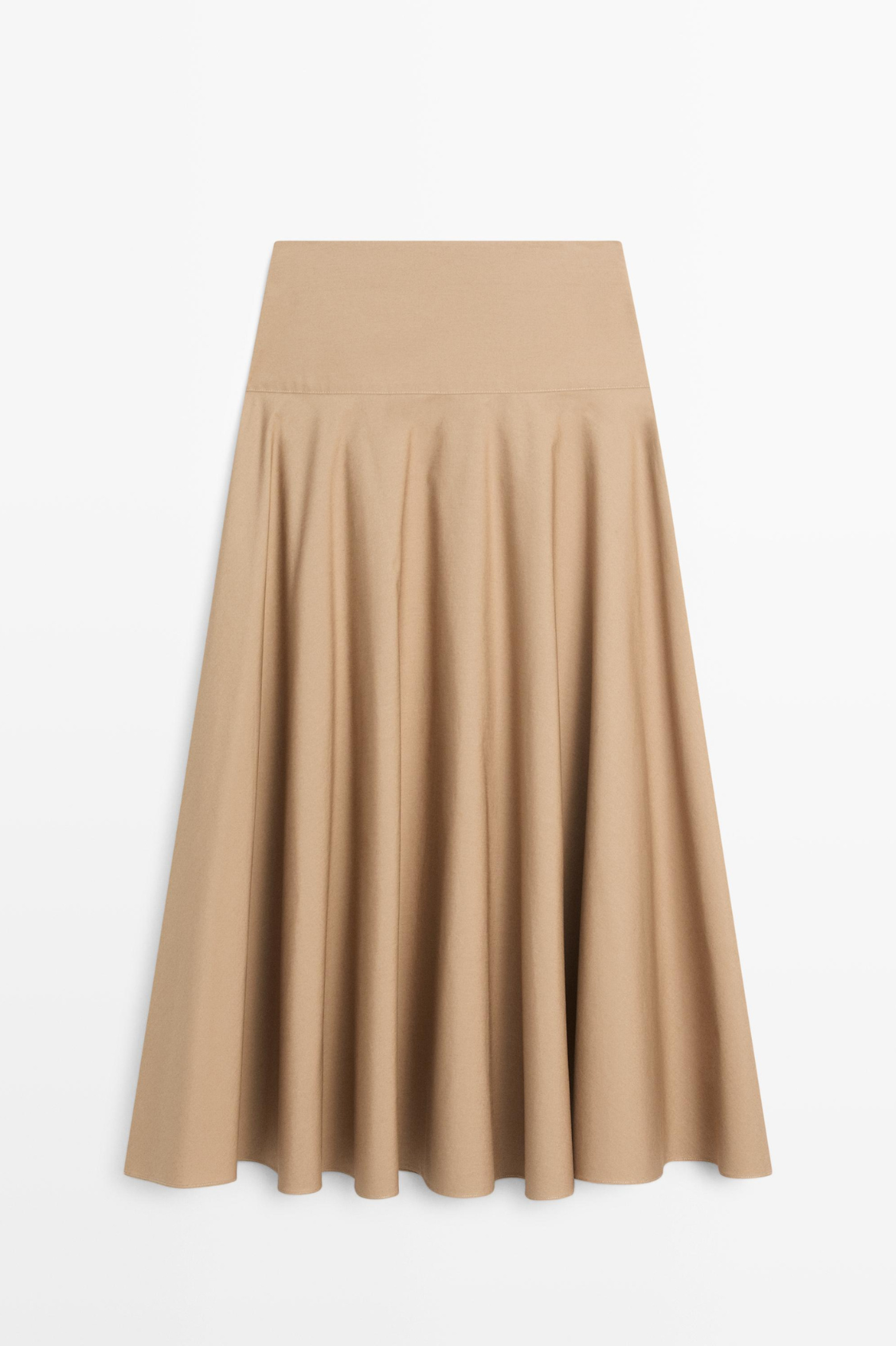 JUPE MIDI AMPLE AVEC EMPIÈCEMENT