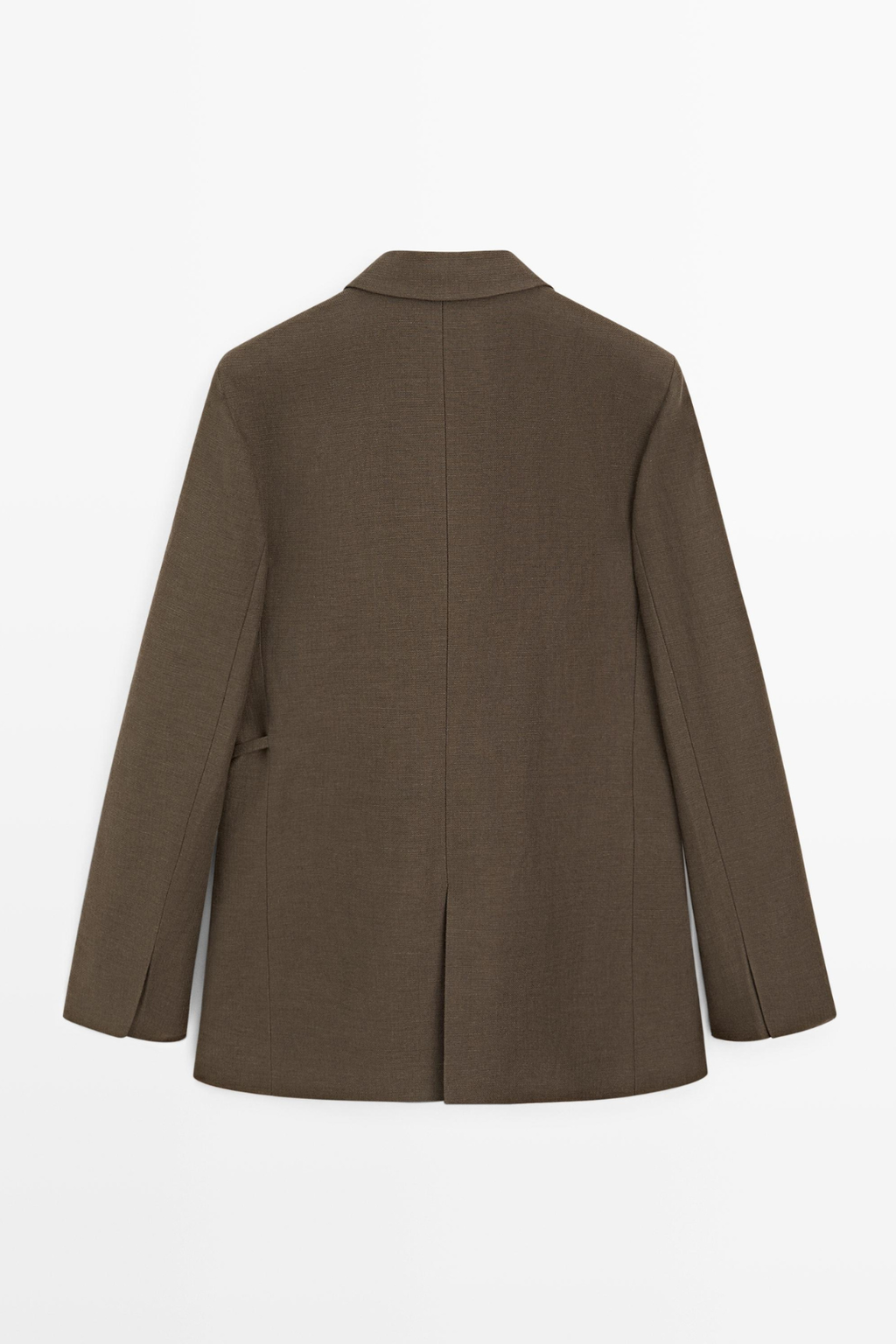 BLAZER CROISÉ À NOEUD EN COTON MÉLANGÉ