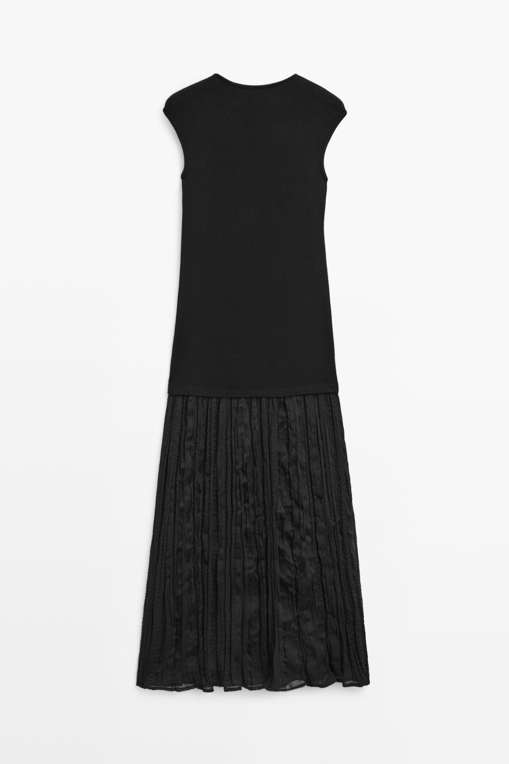 ROBE LONGUE COMBINÉE PLISSÉE