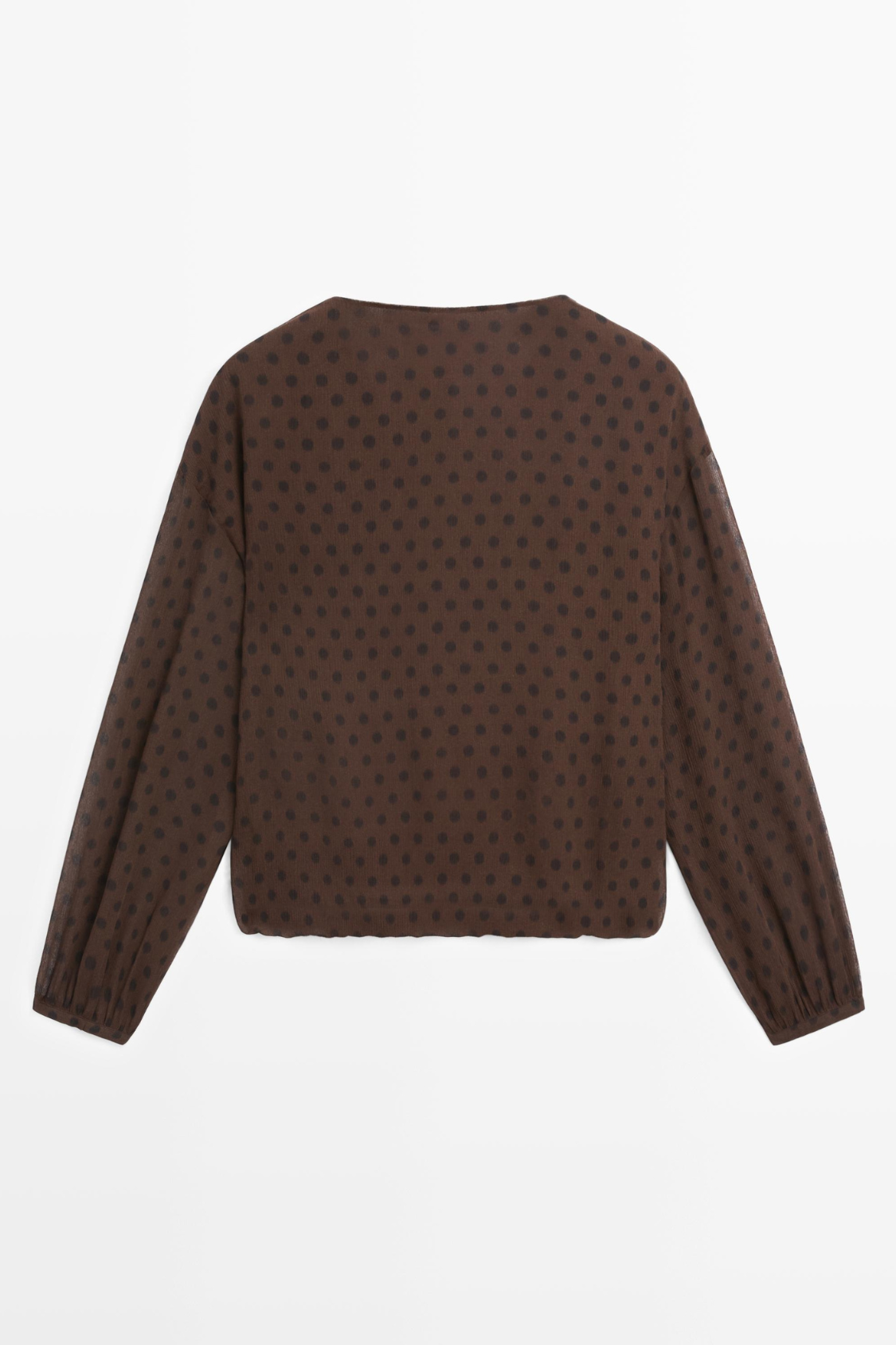 BLOUSE FLUIDE CACHE-CŒUR À POIS
