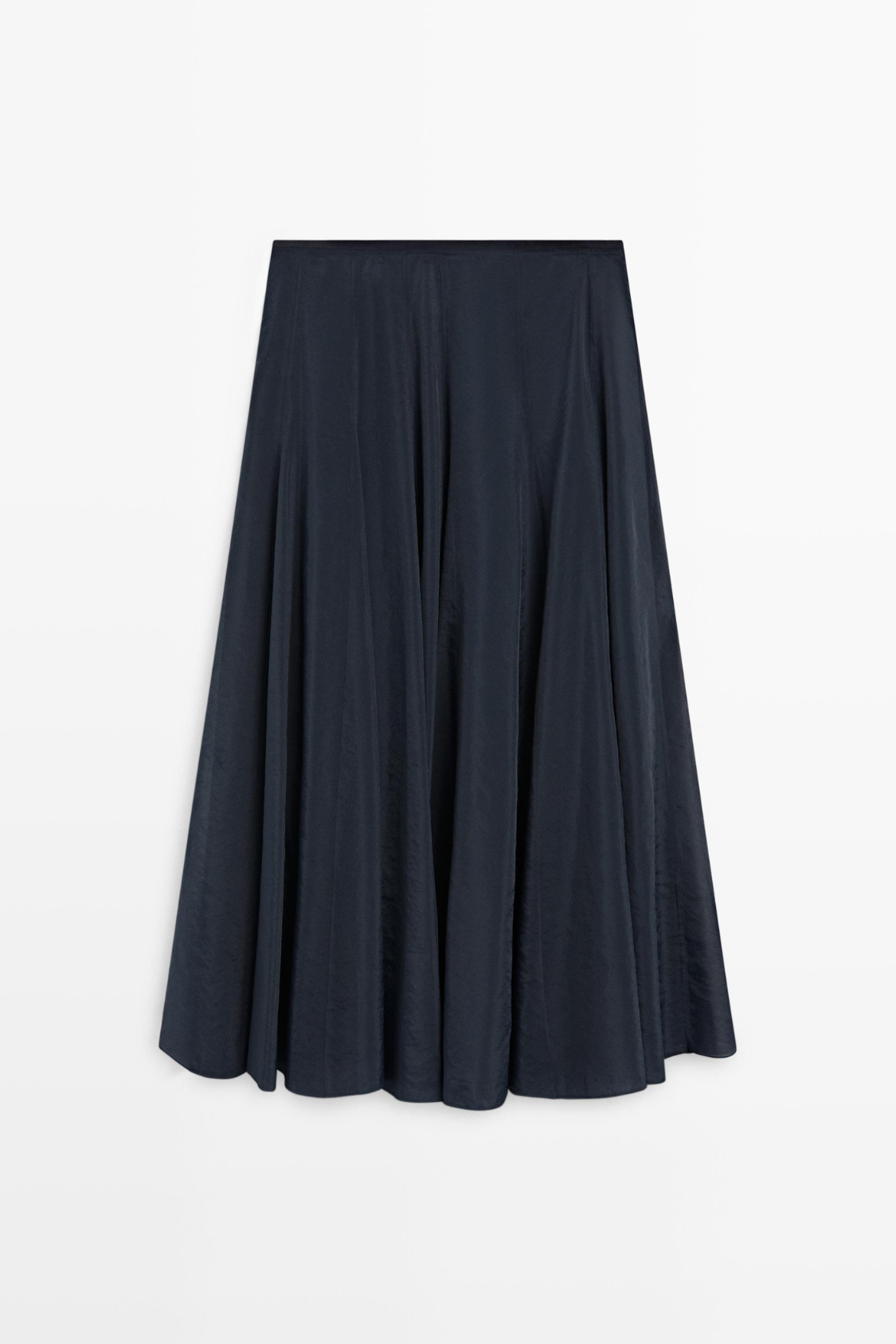 JUPE MIDI À PLIS NERVURÉS