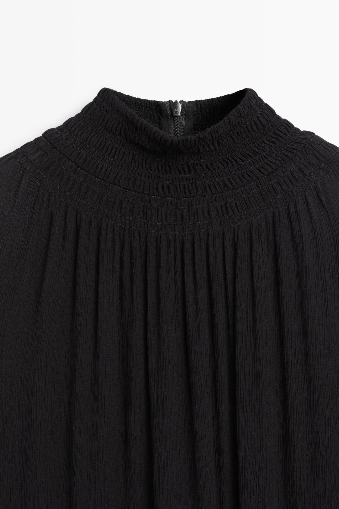 BLOUSE FLUIDE À COL CONTRASTANT