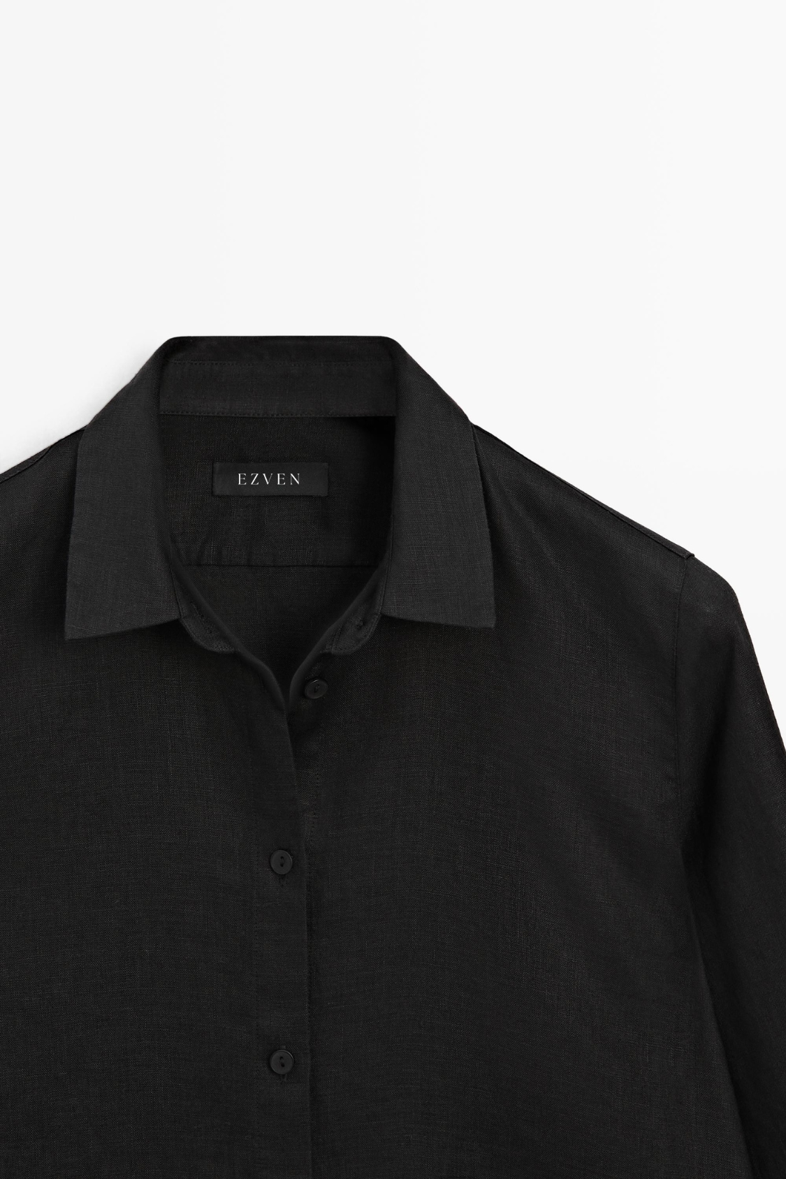 CHEMISE FLUIDE 100 % LIN NOIR