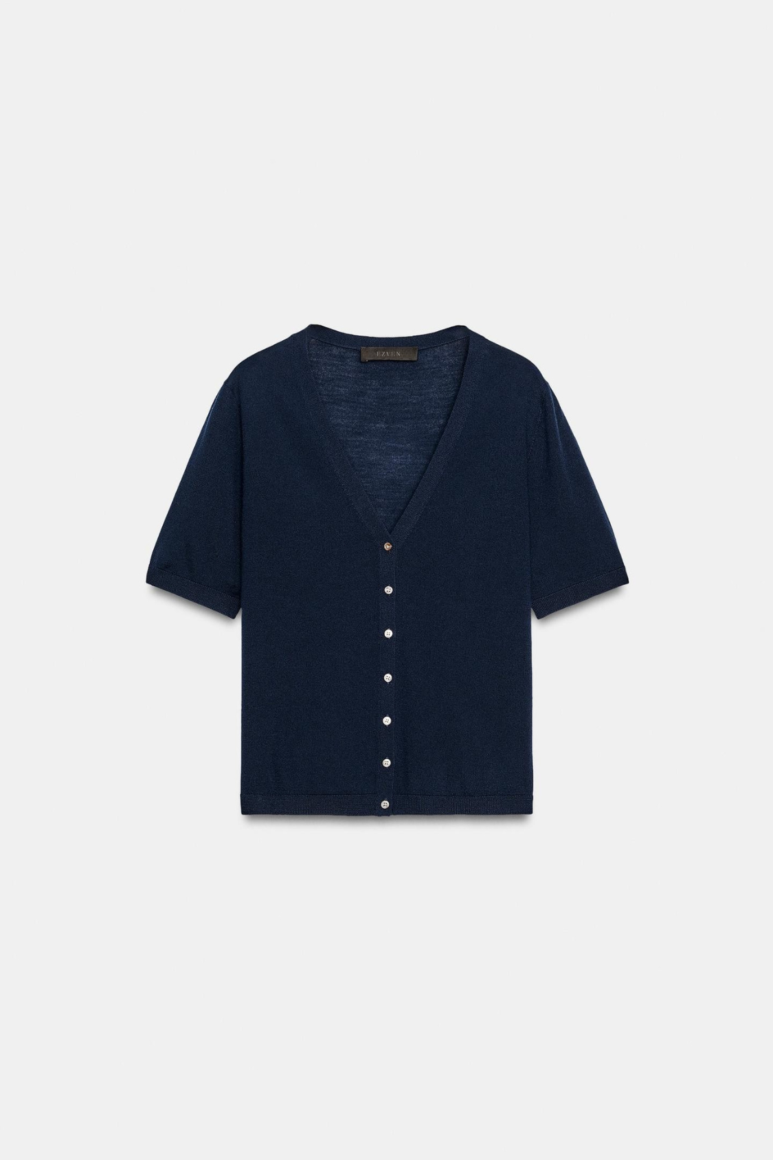 GILET 100% LAINE EXTRAFINE MANCHES COURTES