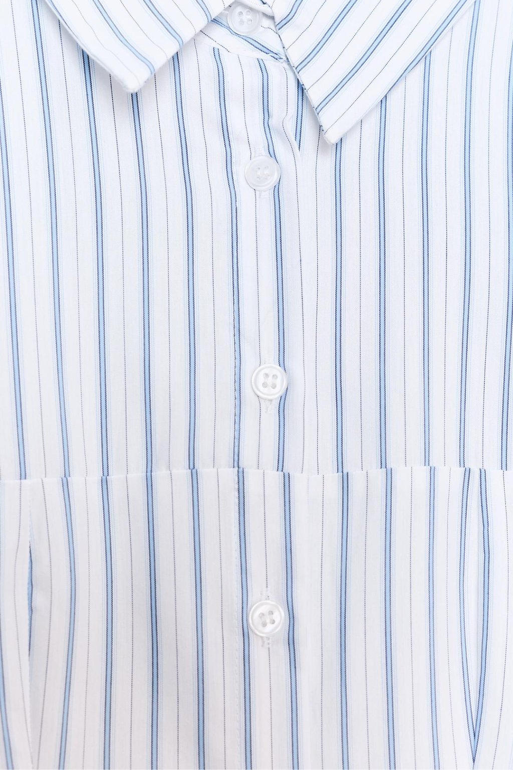 ROBE CHEMISE MI-LONGUE À RAYURES