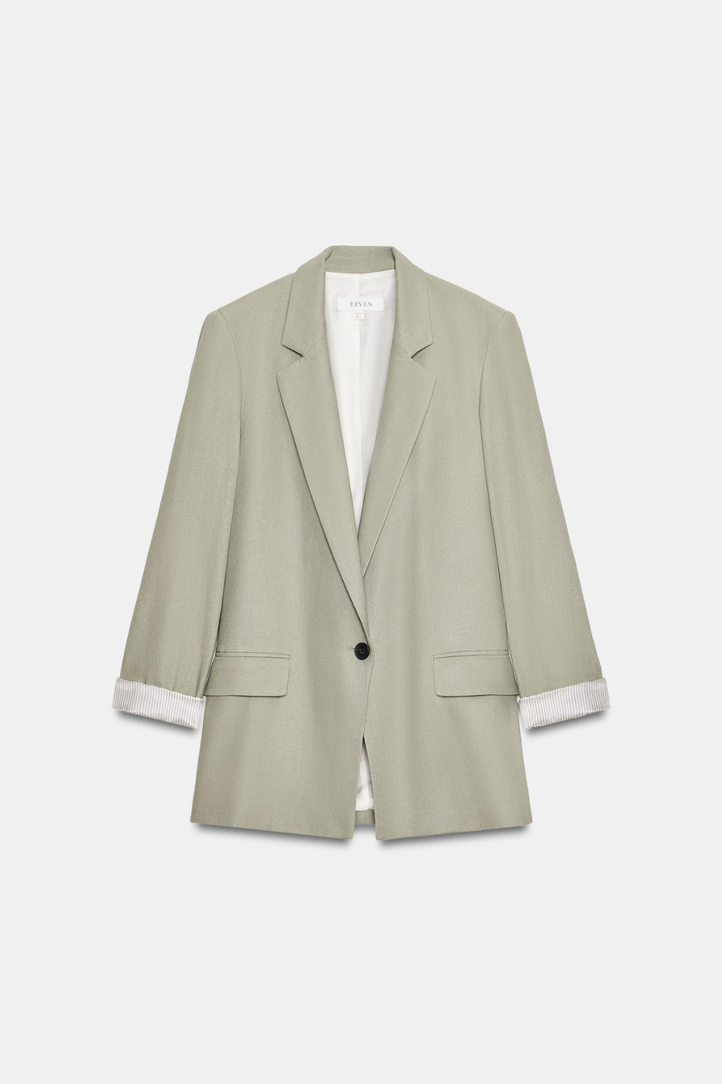 VESTE EN LIN À MANCHES RETROUSSÉES