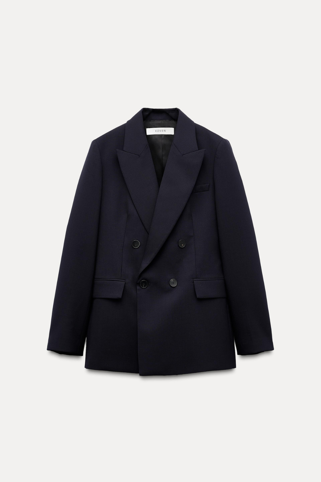 EZ COLLECTION DOPPELREIHIGER BLAZER AUS REINER WOLLE