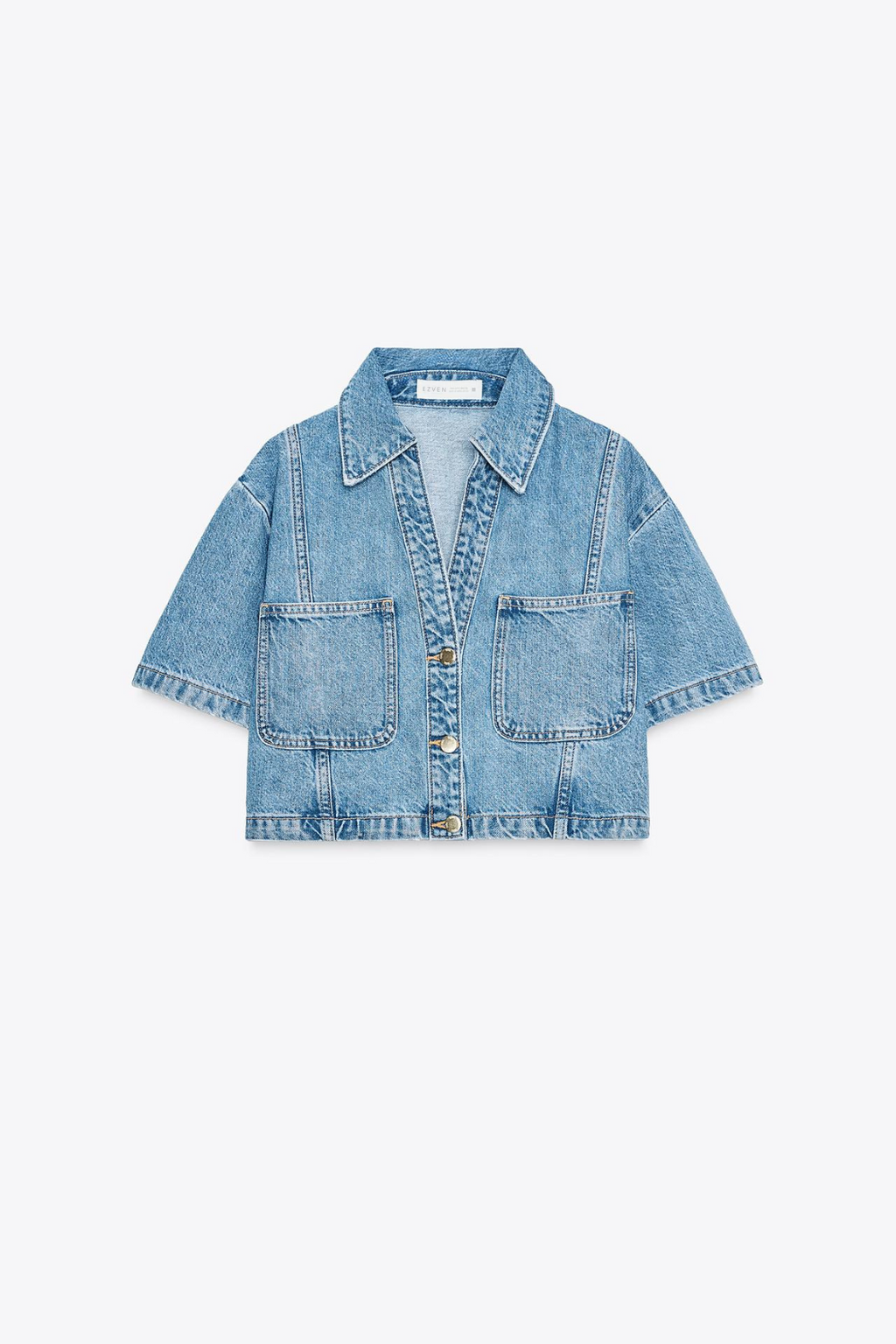 CROPPED-HEMD DENIM LINIE